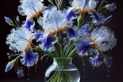 air-flowers-irises-in-a-glass-vase