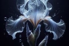 iris-flower-with-transparent-petals