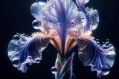 one-purple-iris-flower-with-water-drops