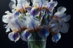 purple-iris-flowers-with-water-drops