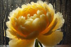 one-yellow-peony-with-water-drops